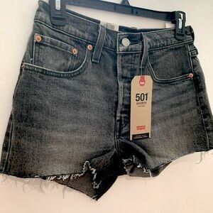NWT Levi’s Premium 501 High Rise Women’s Shorts Black